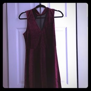 Burgundy Suede dress